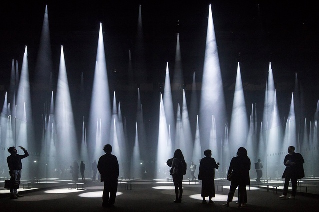 Buildings in Use category: Photographer: Laurian Ghinitoiu. Buiding: ‘Forest of Light’ for COS, Salone del Mobile, Milan, Italy. Architect: Sou Fujimoto Architects.
