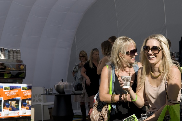 Urbis Designday® patrons at the Urbis headquarters at the MINI garage on Ponsonby Road.