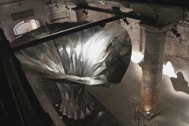 Arum shell designed by Zaha Hadid pays tribute to German structural engineer Frei Otto.
