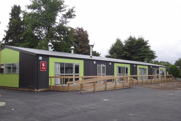 Completed – January 2012. Avonside Girls High School by Opus Architecture, 180 Avonside Drive. 62 new modular teaching spaces were urgently required.