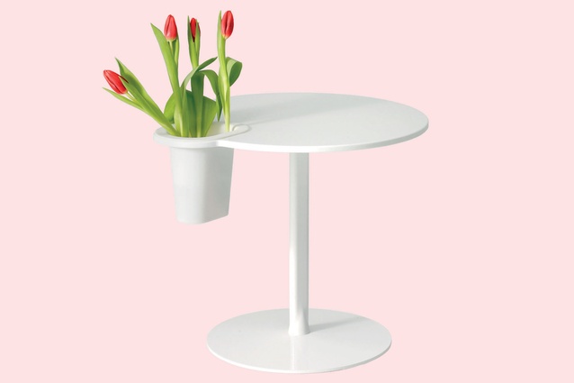 Grip Table with vase by Satyendra Pakhalé for Offecct $2581 from Cult Design.