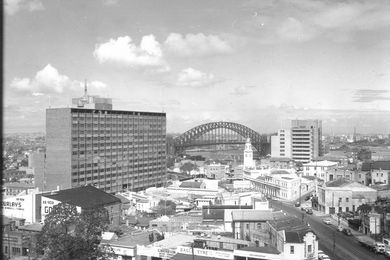 The existing North Sydney MLC building by Bates Smart and McCutcheon, completed in 1956.