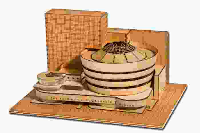 Model kit for the Guggenheim Museum in New York.