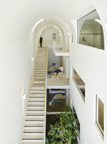 The atrium is an interactive space that acts as a sanctuary for its occupants.
