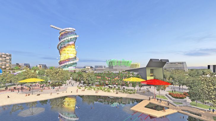 Lakeside view of the proposed Gold Coast Cultural Precinct.