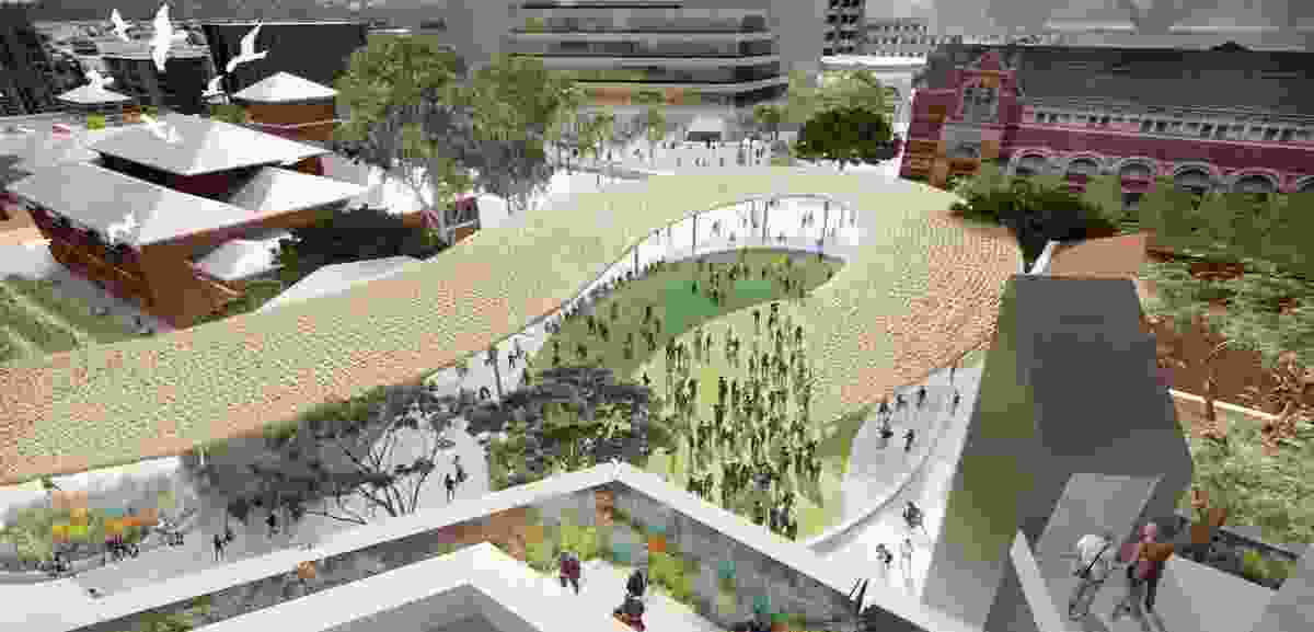 The central heart will be surrounded by large shade structures.