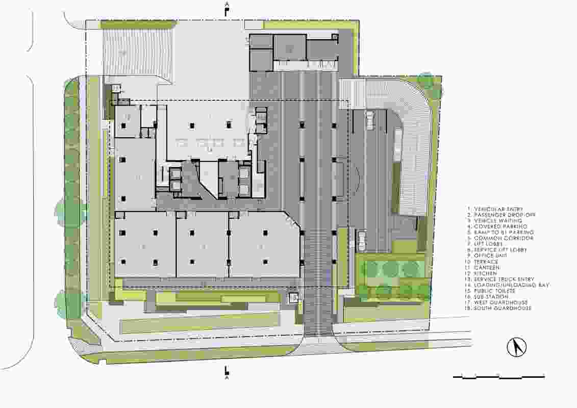 Ground floor plan of 100PP by Ministry of Design.