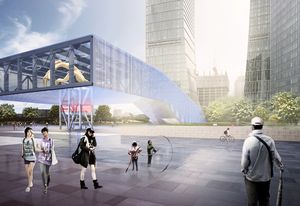 Lujiazui Exhibition Centre by OMA.