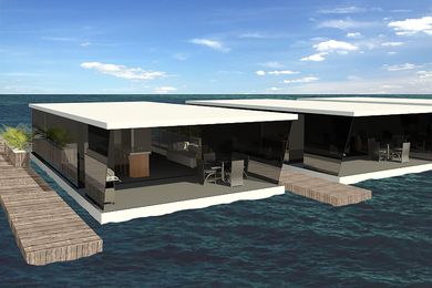 Unlike regular houseboats, the floating "apartments" are immobile, and the absence of all the requirements of a regular boat helps to keep costs down.