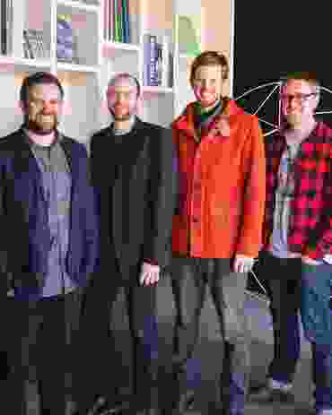 Room 11 Architects, L–R: Nathan Crump, Aaron Roberts, Thomas Bailey and James Wilson.