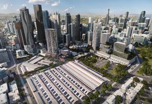 A proposed public square at Queen Victoria Market.