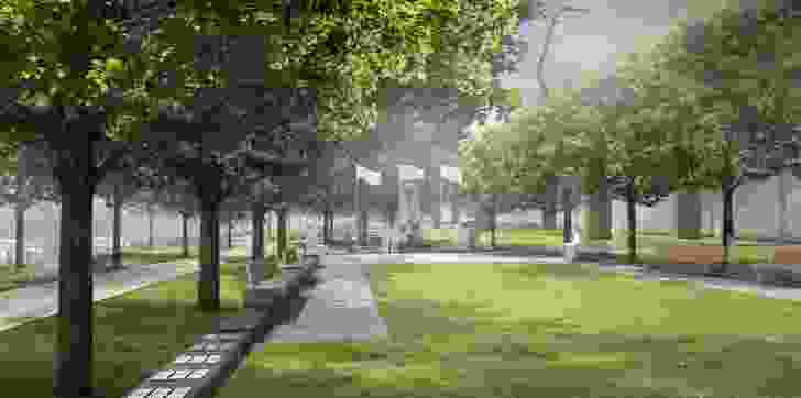 An RSL memorial and ceremonial space.