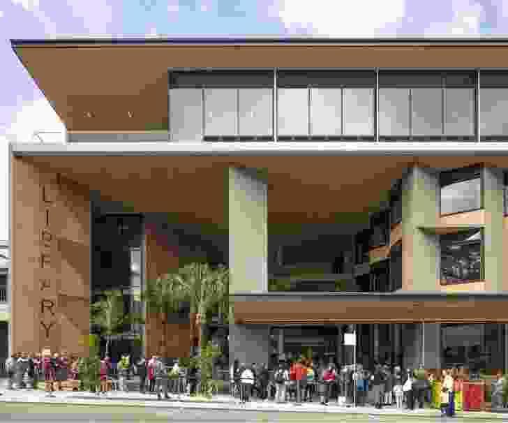 The neighbourhood-room entrance of Gosford Regional Library, venue for the Open Doors community day