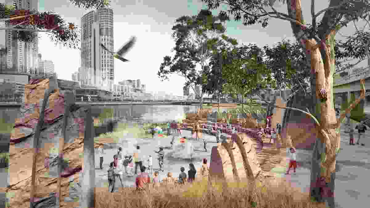 Design ideas for Customs Square and Enterprise Park in City of Melbourne's Greenline project by Aspect Studios and TCL.