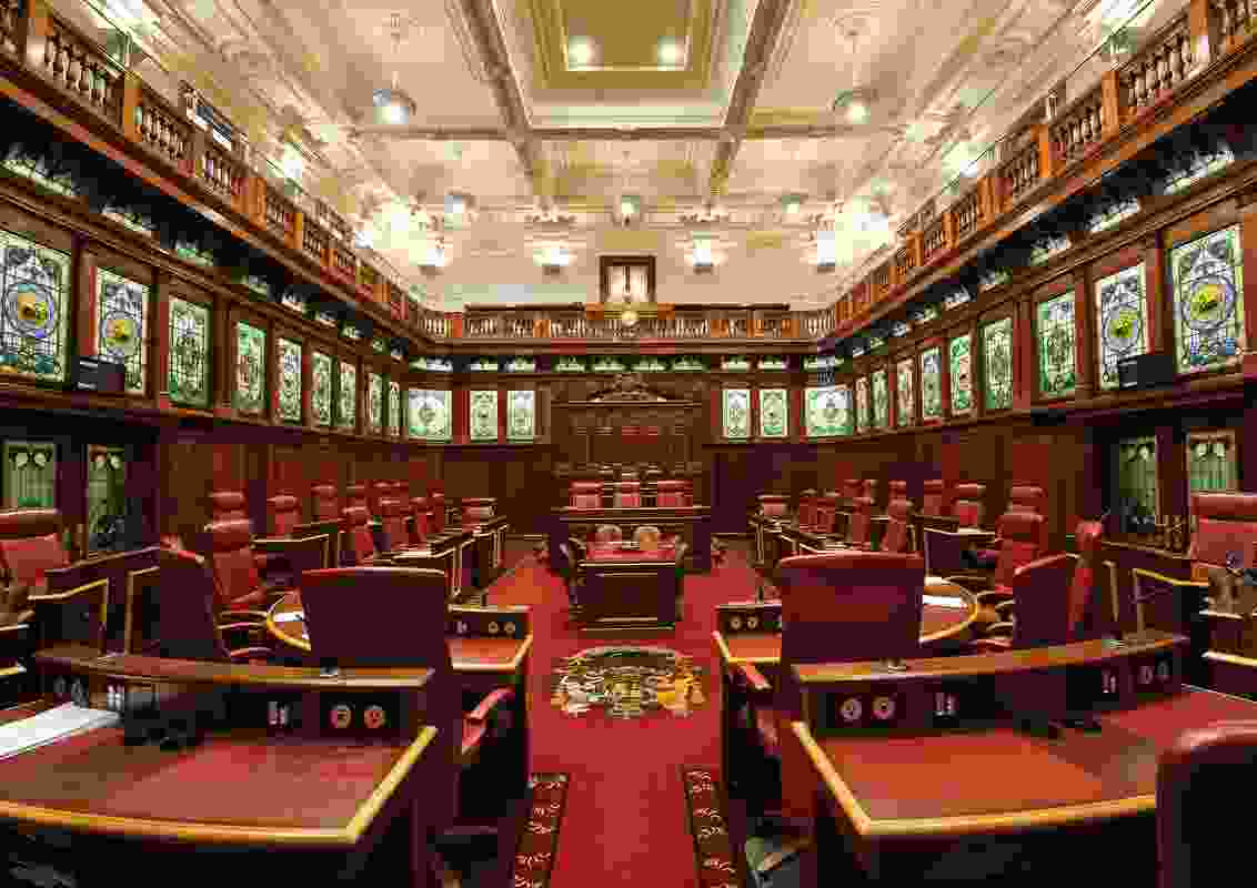 Legislative Council Chamber Upgrade by Oldfield Knott Architects.