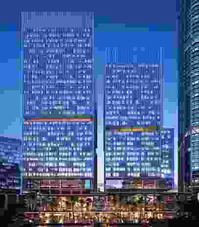 Parramatta Square office towers designed by Johnson Pilton Walker.
