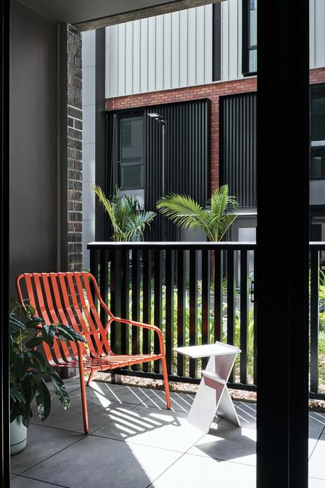 Rooftop gardens are provided in consolidated locations and add to the building’s amenity offerings beyond the ground-plane spaces.