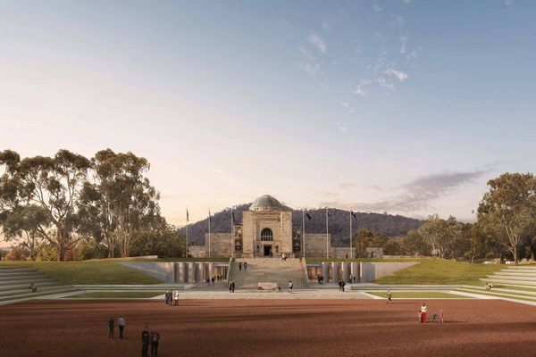 The proposed redevelopment of the Australian War Memorial in Canberra will include a new southern entrance by Scott Carver Architects