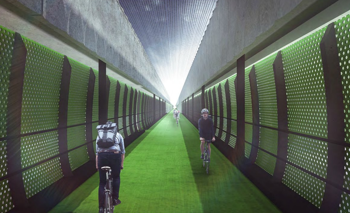 The 2.4km-long veloway will provide a route for cyclists traveling to the CBD from Melbourne’s west.
