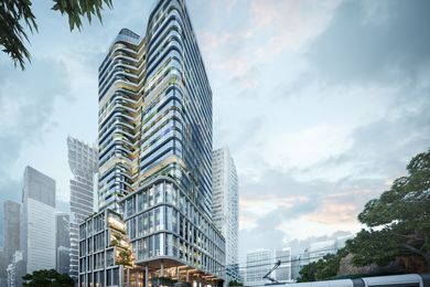 The proposed tower at 383 La Trobe Street by Cox Architecture.