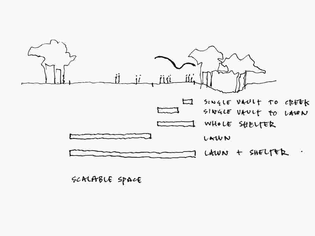 Sketch of James Cook University Central Plaza by Cox Architecture.