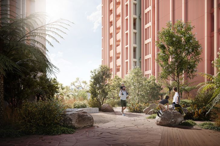 A new public domain surrounding the development will be introduced.