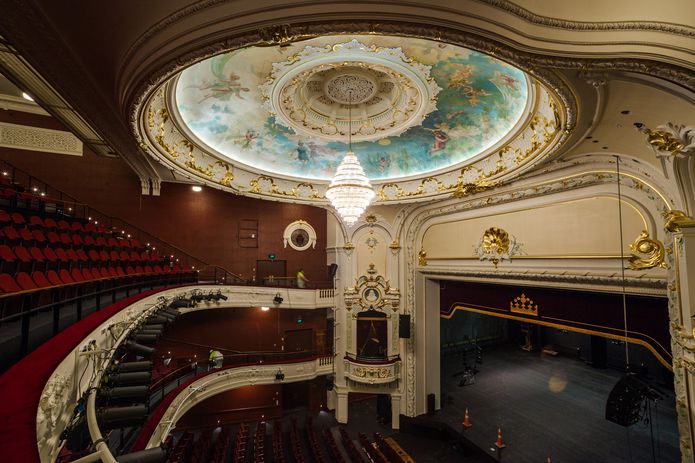 Winner: Craftsmanship Award — Conservation of the painted dome ceiling in the Isaac Theatre Royal by Studio Carolina Izzo.