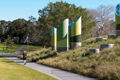 The green roof of the Prince Alfred Park Pool, by Neeson Murcutt Architects and Sue Barnsley Design, introduced an endemic planting scheme to this Victorian-period park.