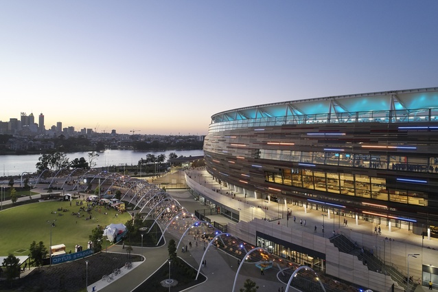 Optus Stadium by Hassell Cox HKS.