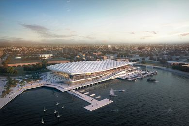 The proposed new Sydney Fish Market by 3XN, BVN and Aspect Studios.