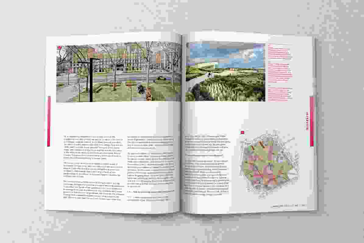 A spread from the May 2018 issue of Landscape Architecture Australia.