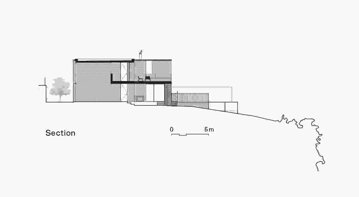 Section of K House  by Renato D’Ettorre Architects