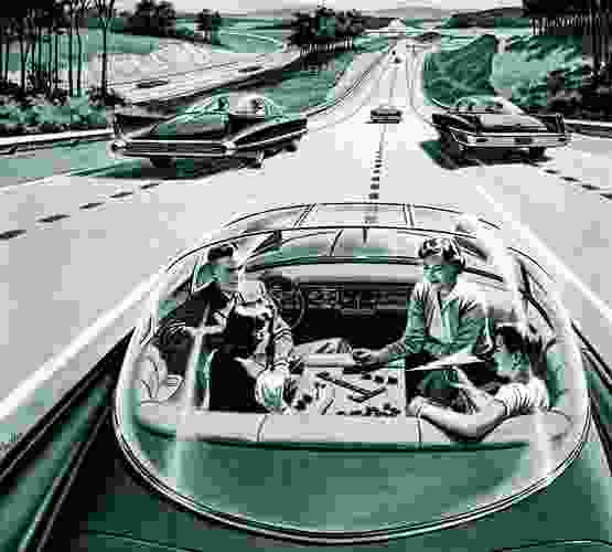 Illustration from a Central Power and Light Company advertorial published in 1956 that predicted automated driving.