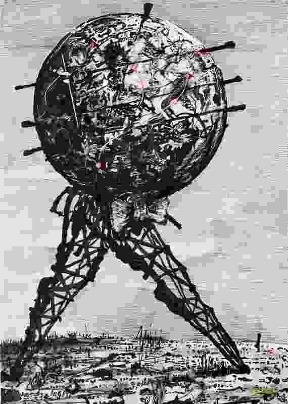 William Kentridge, Drawing for II Sole 24 Ore [World Walking], 2007.