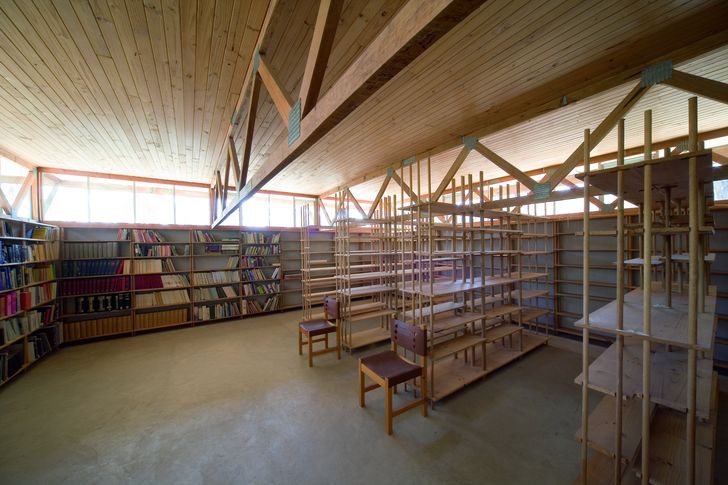 کتابخانه/استودیو توسط معمار روی گراندز طراحی شده است.