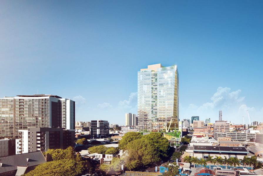 Proposed office tower at 301 Wickham Street, Brisbane by BVN.