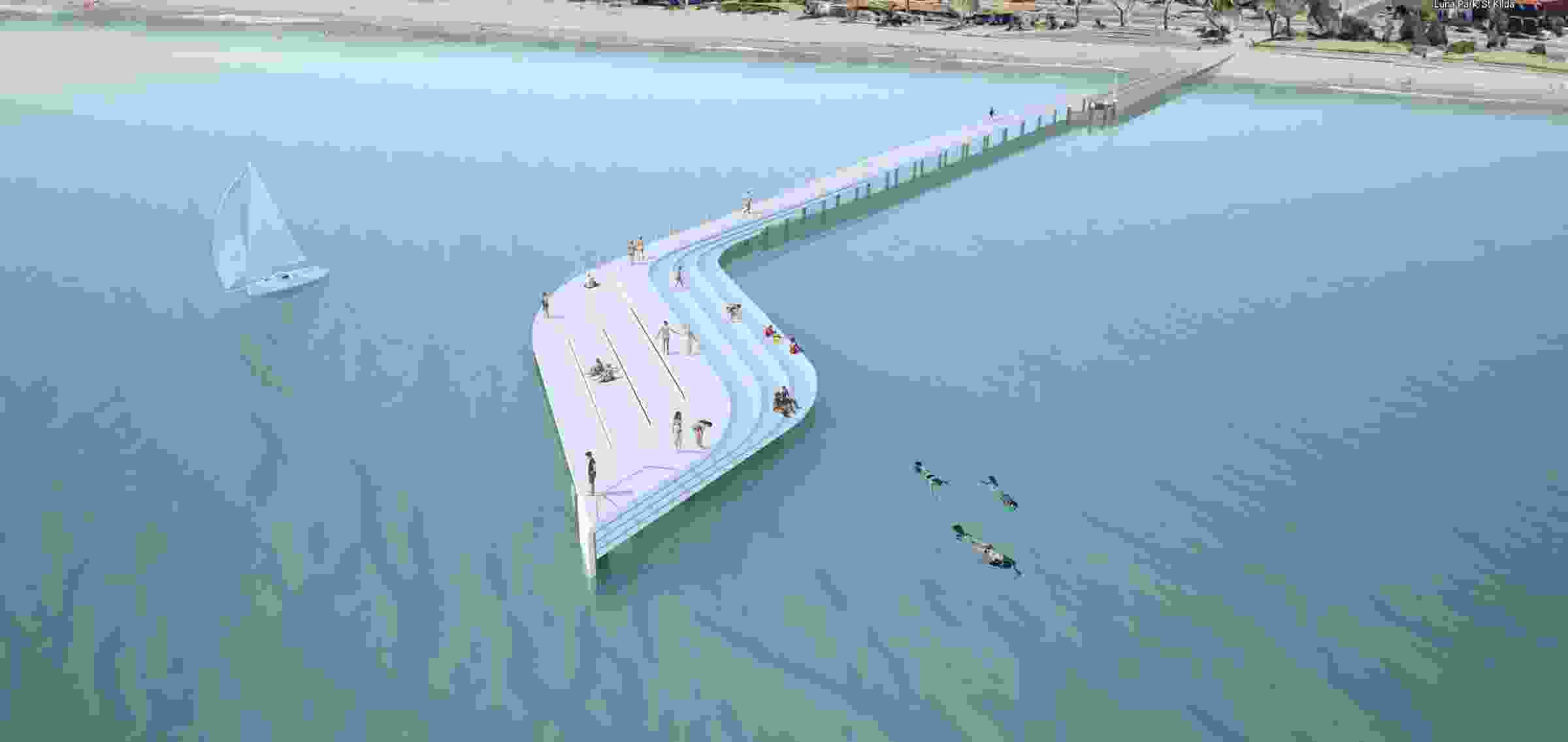 Jetty Dsign Wave design wins St Kilda jetty ideas competition | ArchitectureAu