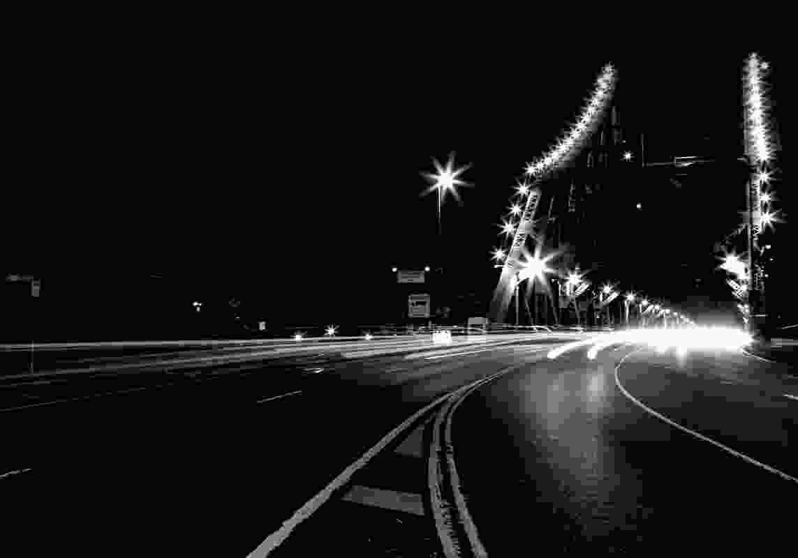 Brisbane's Story Bridge by night.
