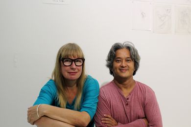Claire Healy and Sean Cordeiro, the designers of the Tower of Power.