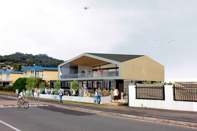 A street view of the proposed Kingston Beach Surf Lifesaving Club.