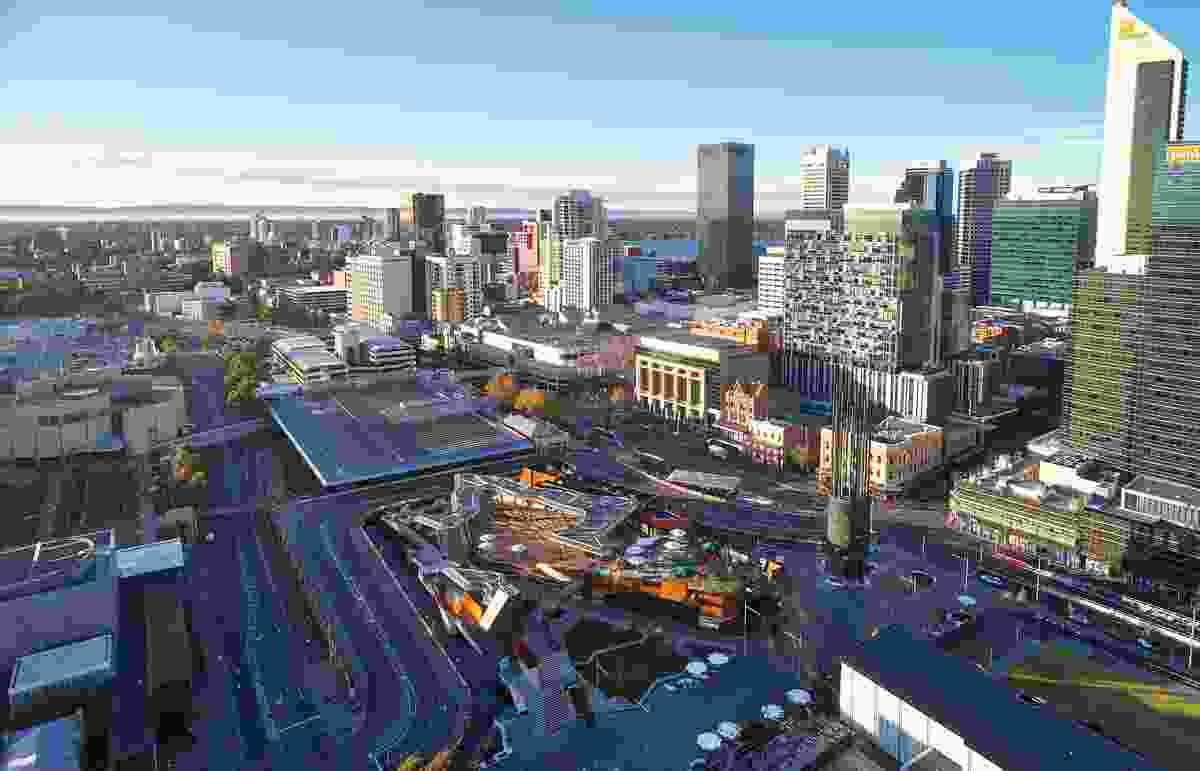 Yagan Square is part of a major City Link redevelopment plan that aims to connect the previously disconnected Perth CBD with Northbridge over the sunken railway line.