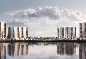 The Lanes residential towers, designed by Contreras Earl Architecture.