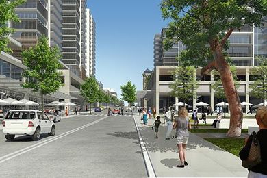 Epping, 18 kilometres north-west of the Sydney CBD, was rezoned to accommodate high-density residential development in a 2014 urban renewal plan depicted here.