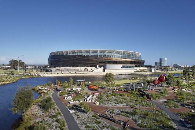 Optus Stadium by Hassell Cox HKS.