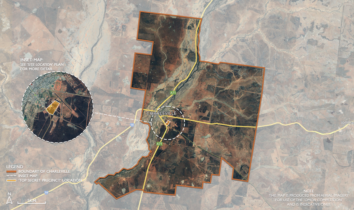 Arial image of Charleville, located 750 kilometres west of Brisbane.