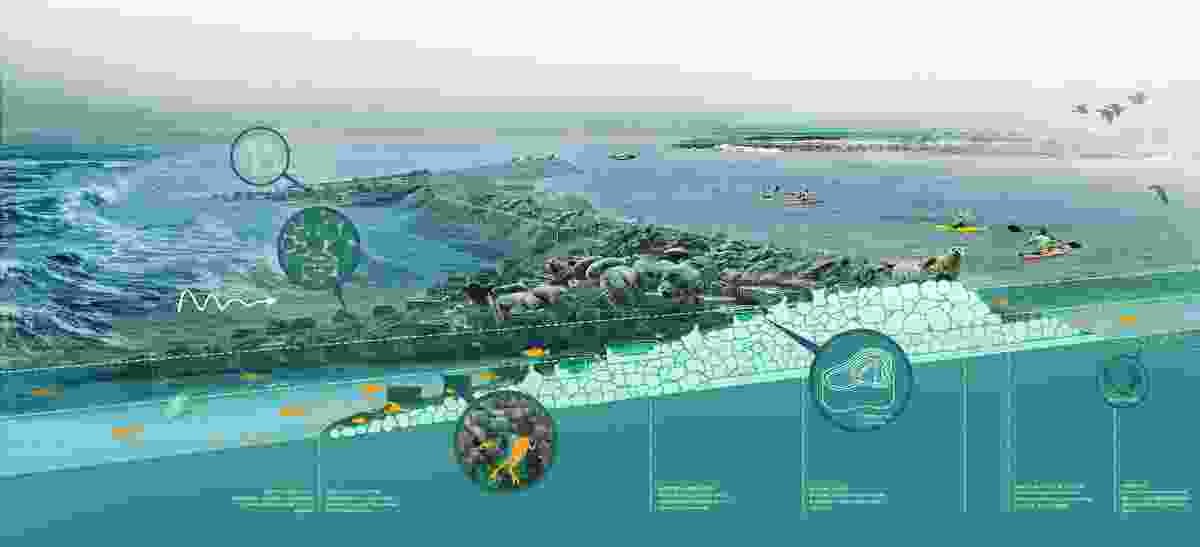 The Living Breakwaters project by Scape was created for the Rebuild by Design competition. 