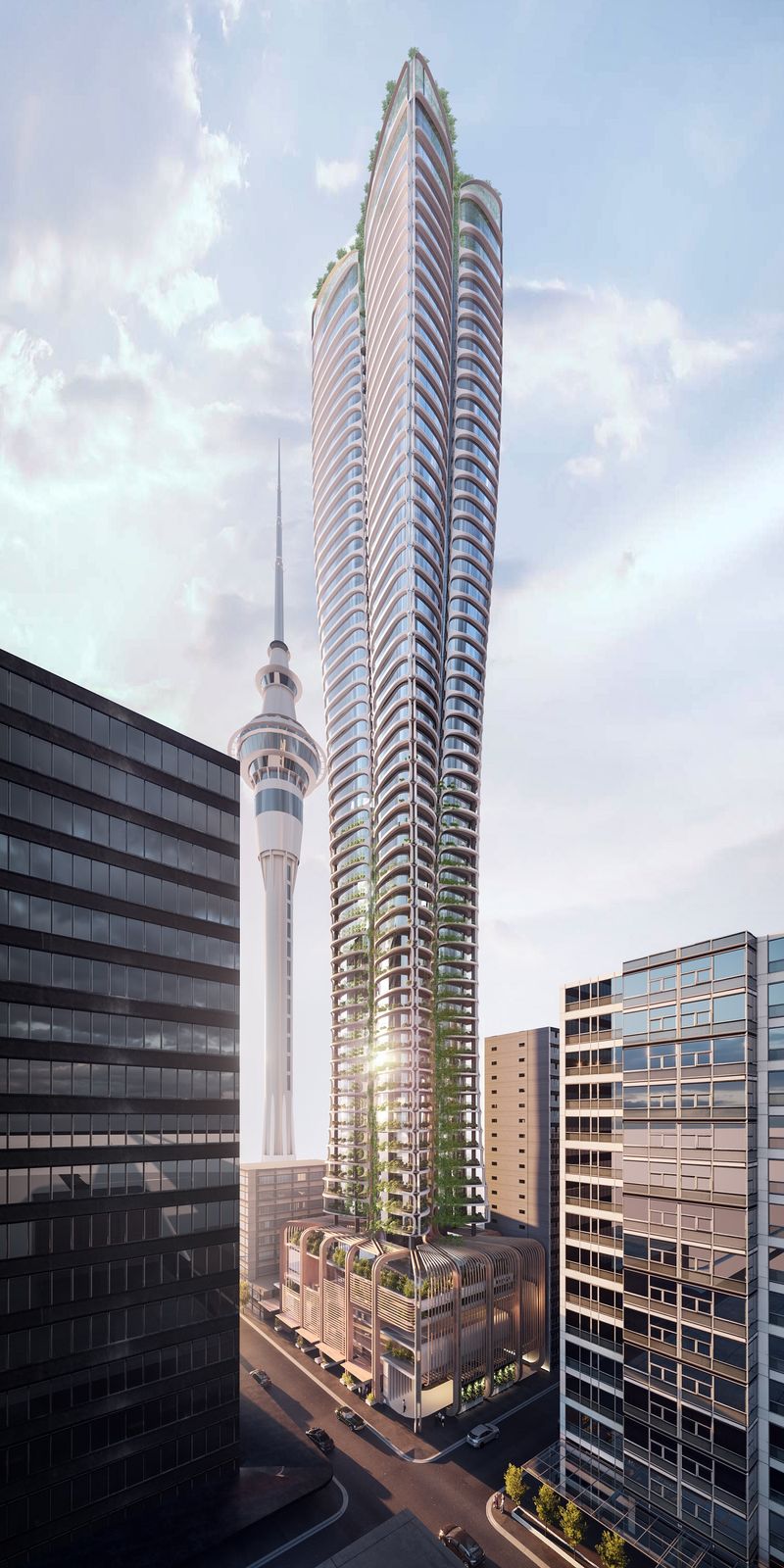 Auckland Same Color Building Australian practices compete to design landmark Auckland tower ...