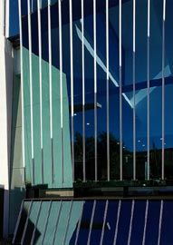 The newly completed Biomedical Building, Bundoora Campus, by John Wardle Architects in association with DesignInc. Image: Trevor Mein.