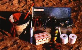 The tool kit used by the Aboriginal Survey Fix teams.