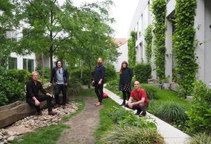 The 2018 Dulux Study Tour group. L–R: Jason Licht, Joseph O’Meara, Kim Bridgland, Leah Gallagher and Dirk Yates.